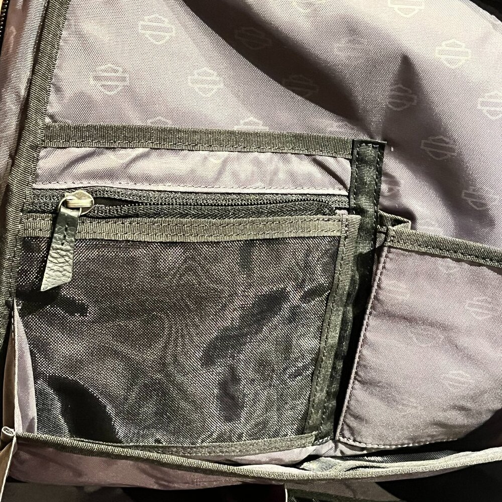 Harley Davidson Leather Backpack/Computer Bag - image 8